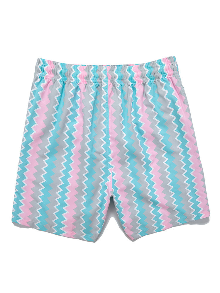 Zigzag Print Swim Shorts