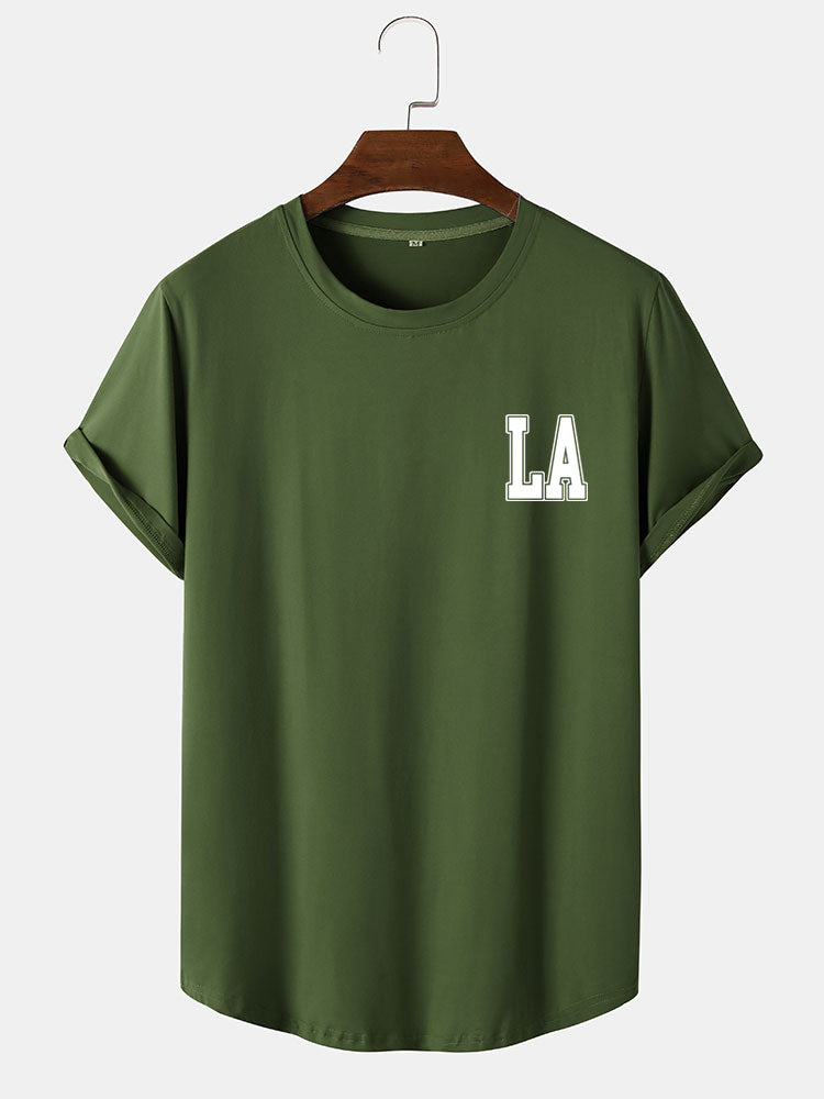 LA Print Arc Hem T-Shirt