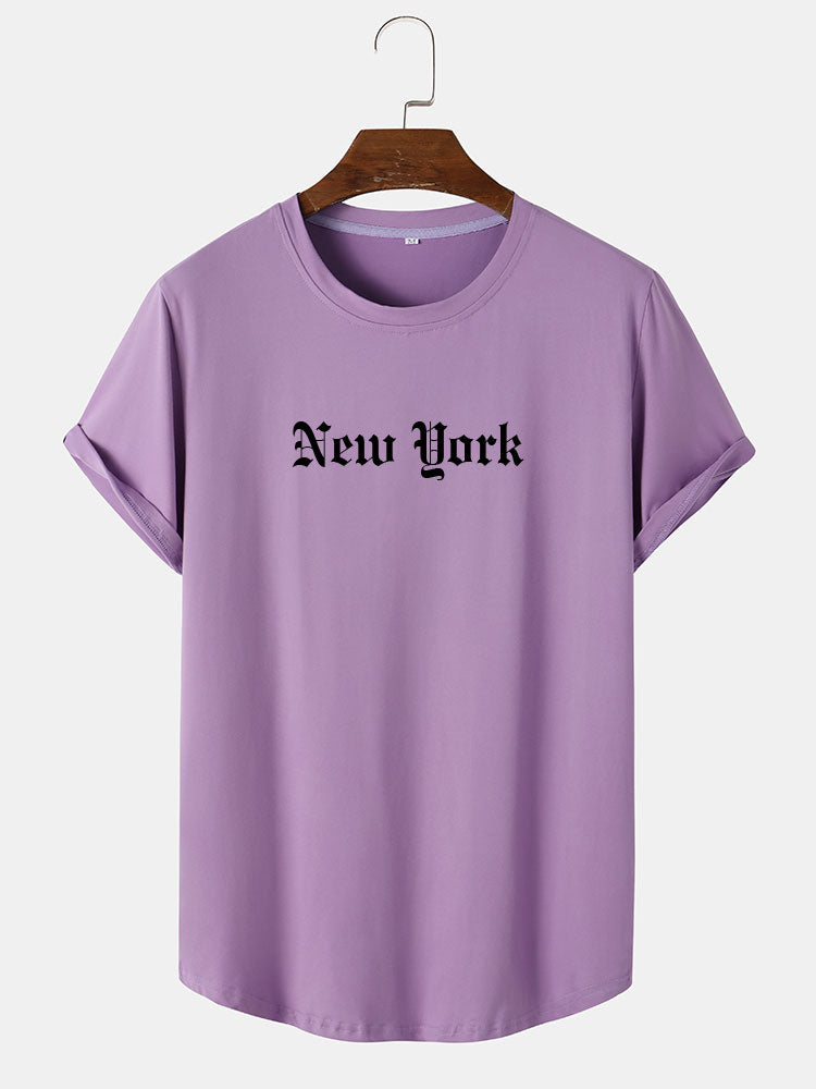 New York Print Arc Hem T-Shirt