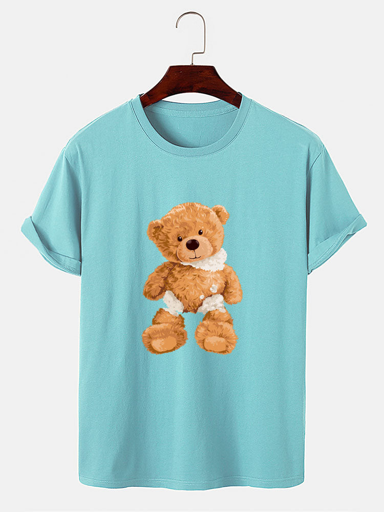 Damaged Bear Print T-Shirt