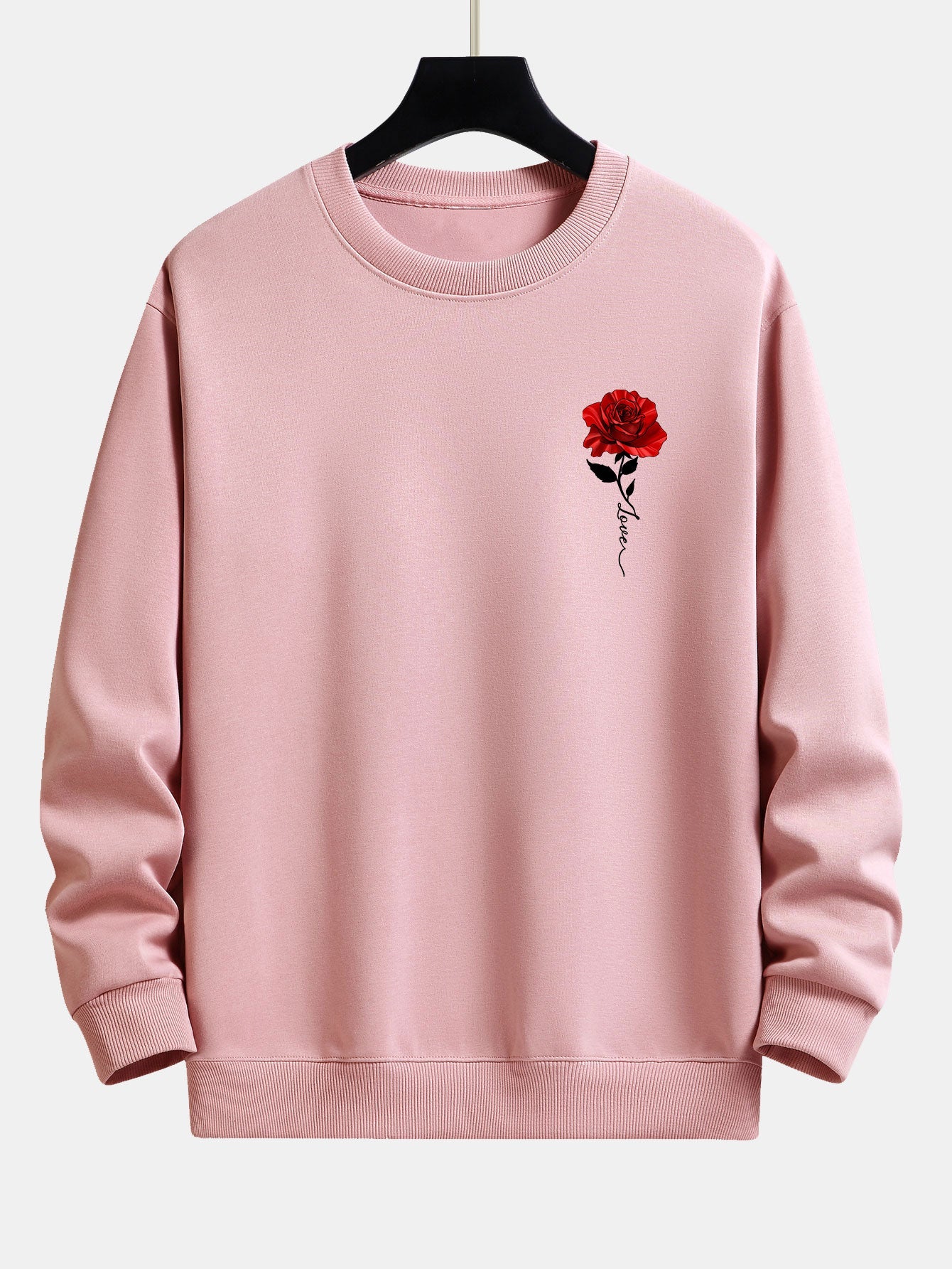 Rose Print Relax Fit Sweatshirt