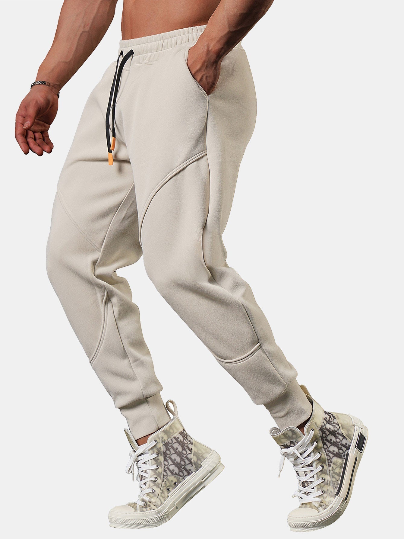 Pantalon de jogging court fendu pour homme