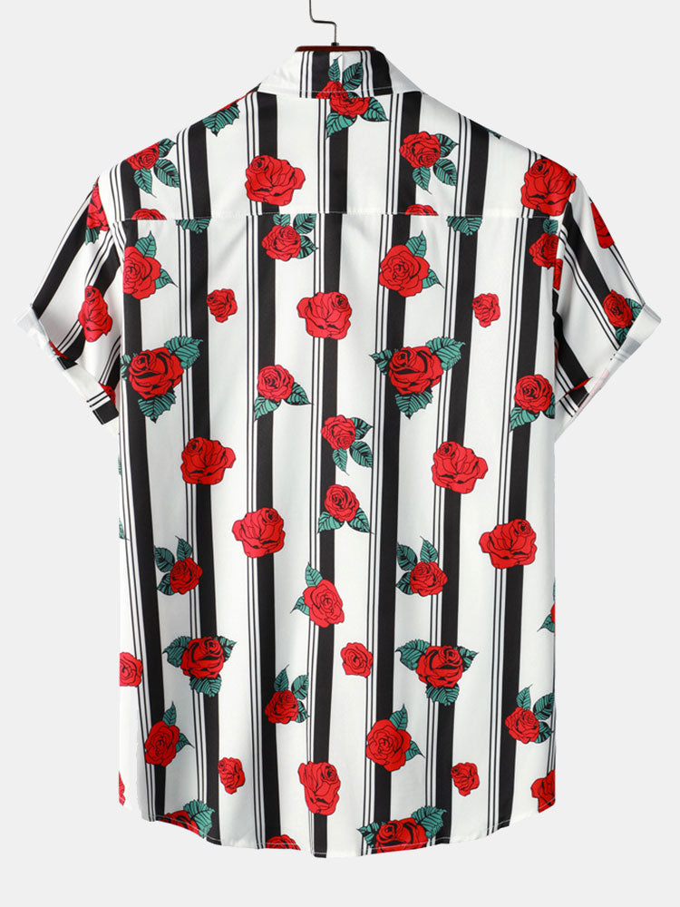 Chemise à rayures roses