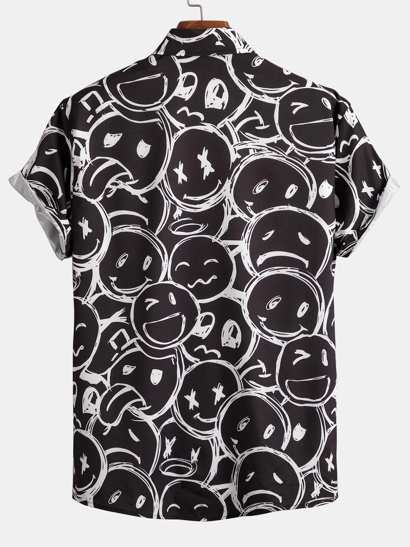 Chemise boutonnée à imprimé smiley