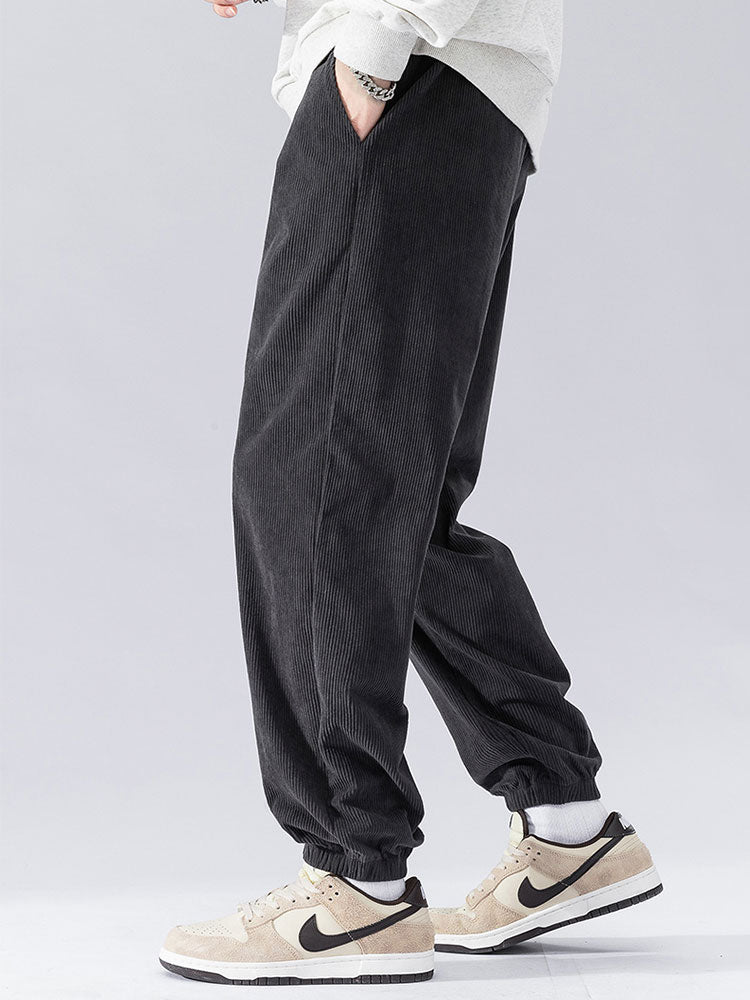 Drawstring Corduroy Joggers