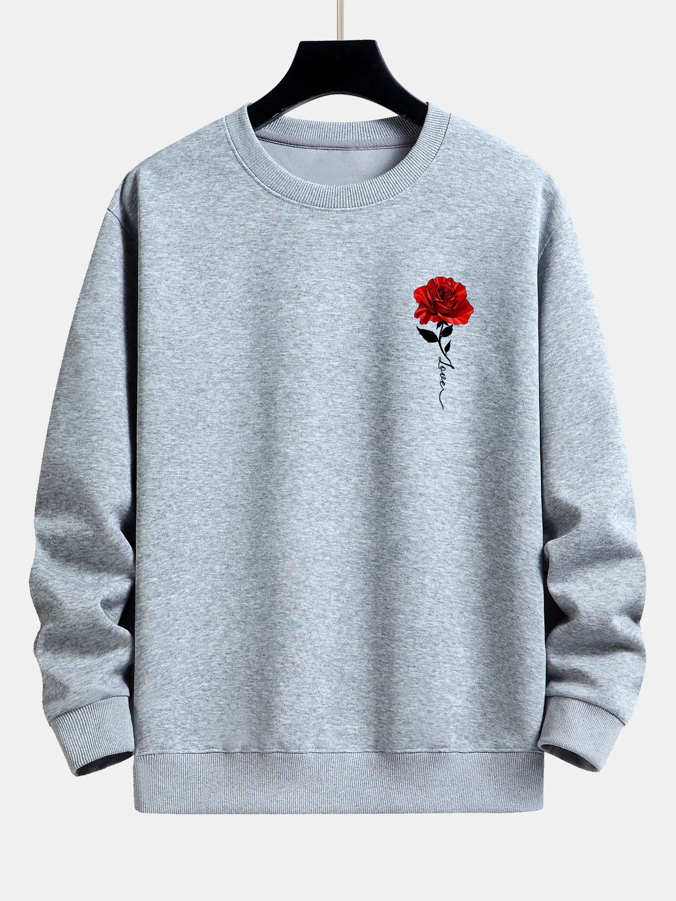 Rose Print Relax Fit Sweatshirt