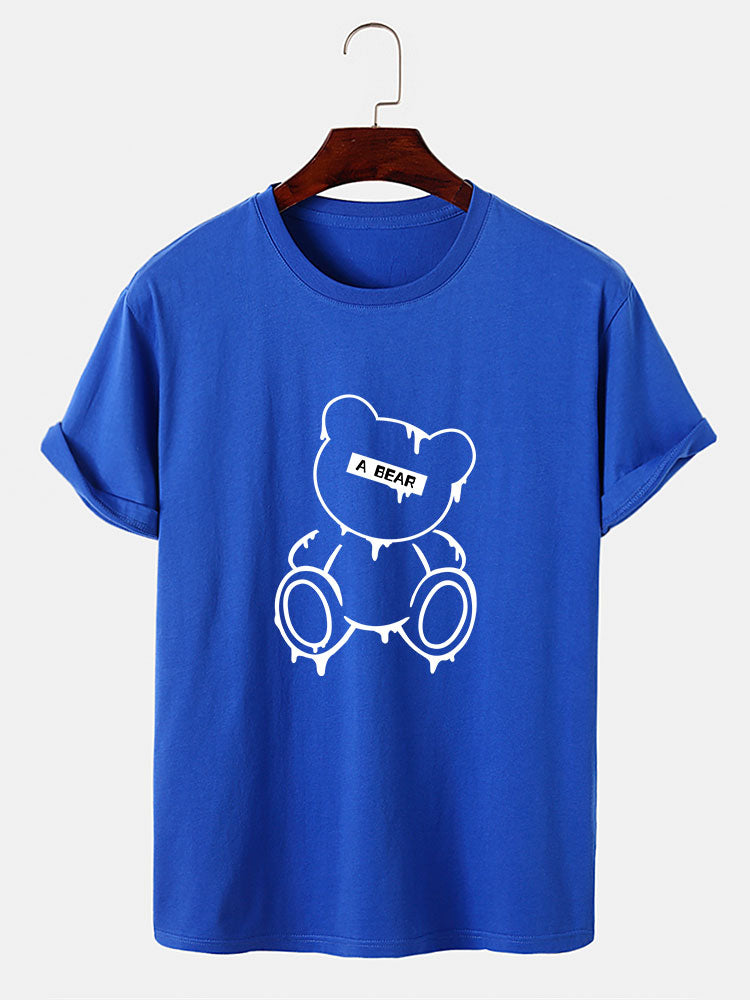 Melting Bear Print T-Shirt