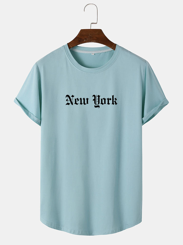 New York Print Arc Hem T-Shirt