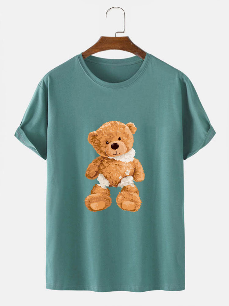 Damaged Bear Print T-Shirt