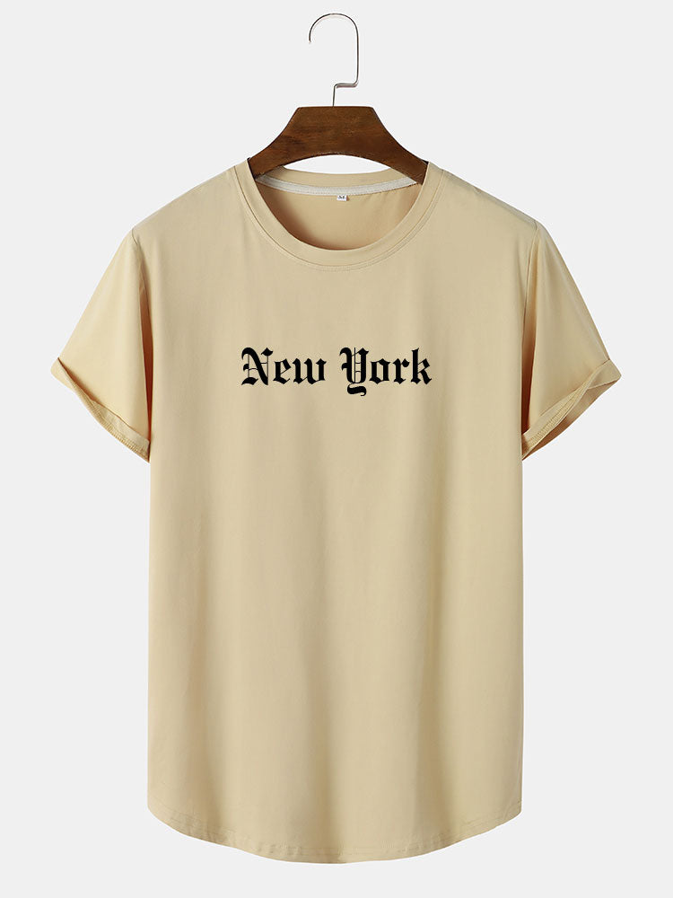 New York Print Arc Hem T-Shirt