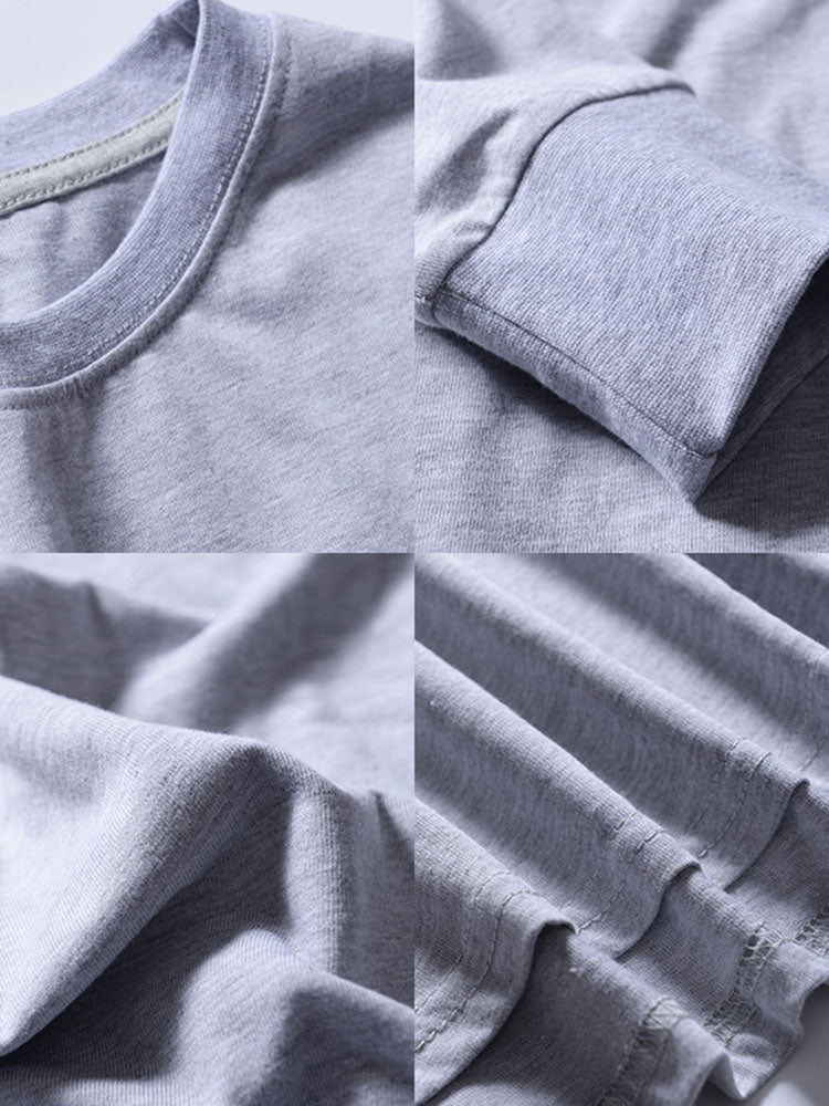 Basic Arc hem Long Sleeve T-Shirt