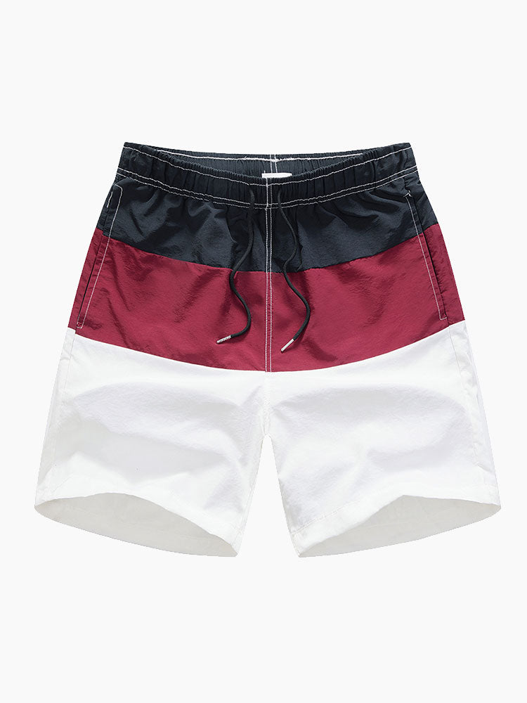 Man Contrast Spliced Swim Shorts