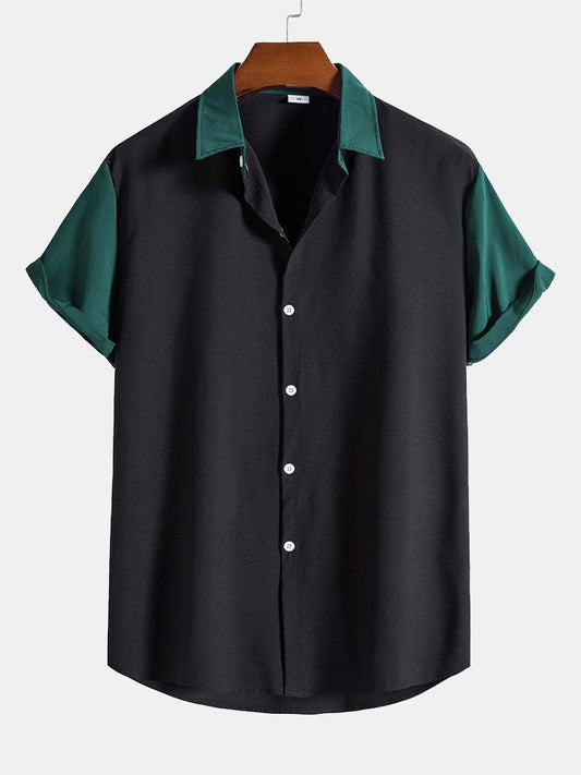 Chemise contrastée épissée