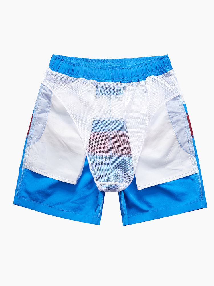 Short De Bain Épissé Colorblock Homme