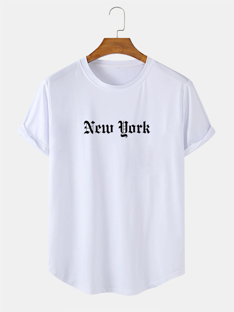 New York Print Arc Hem T-Shirt