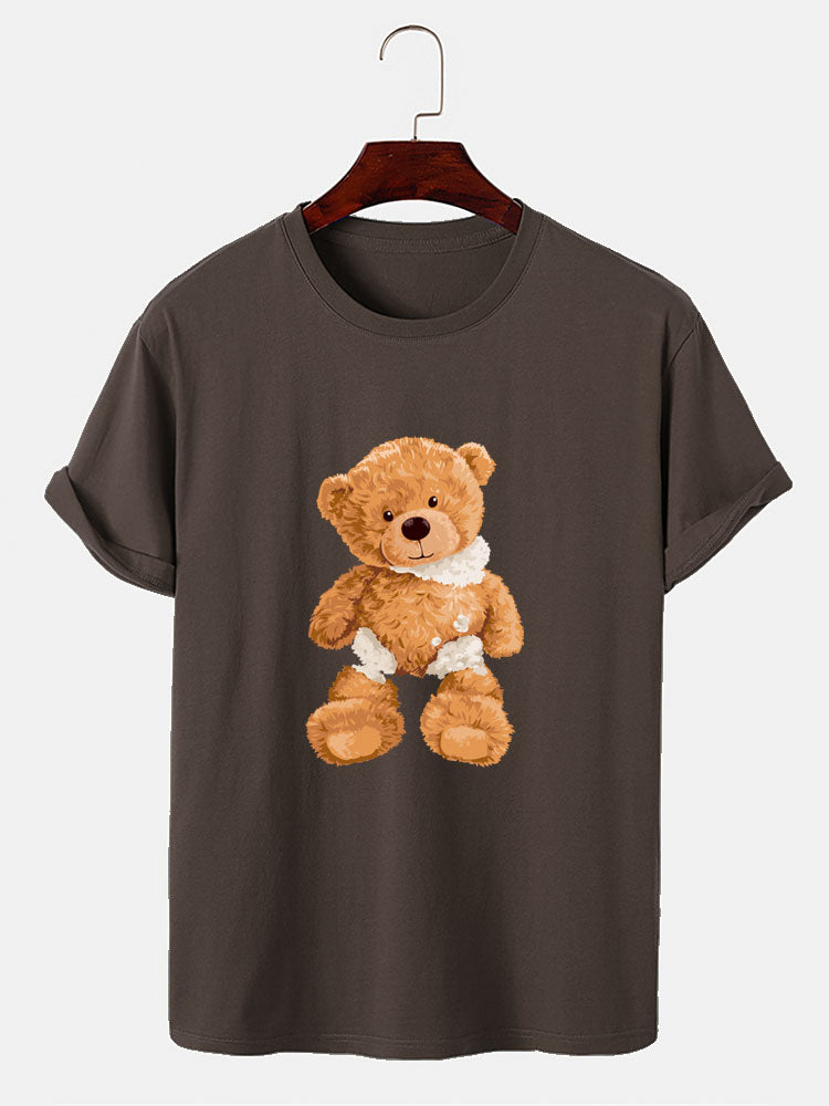 Damaged Bear Print T-Shirt