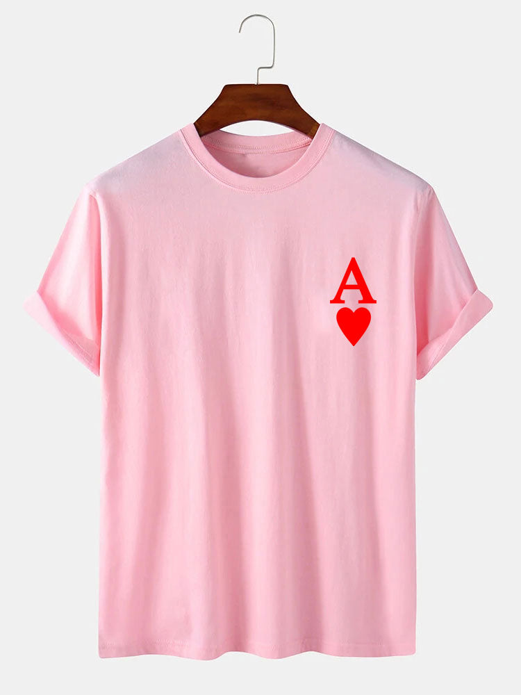 Ace of Hearts Print T-Shirt