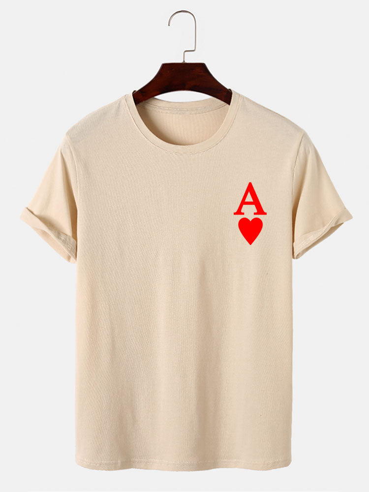 Ace of Hearts Print T-Shirt