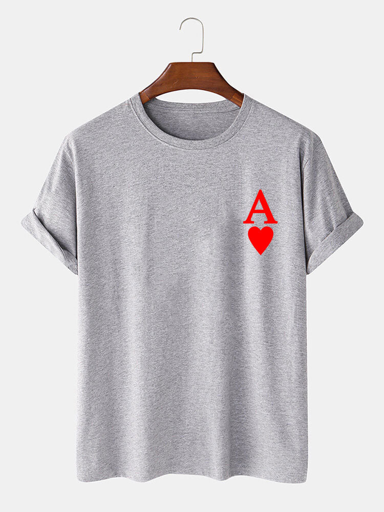 Ace of Hearts Print T-Shirt