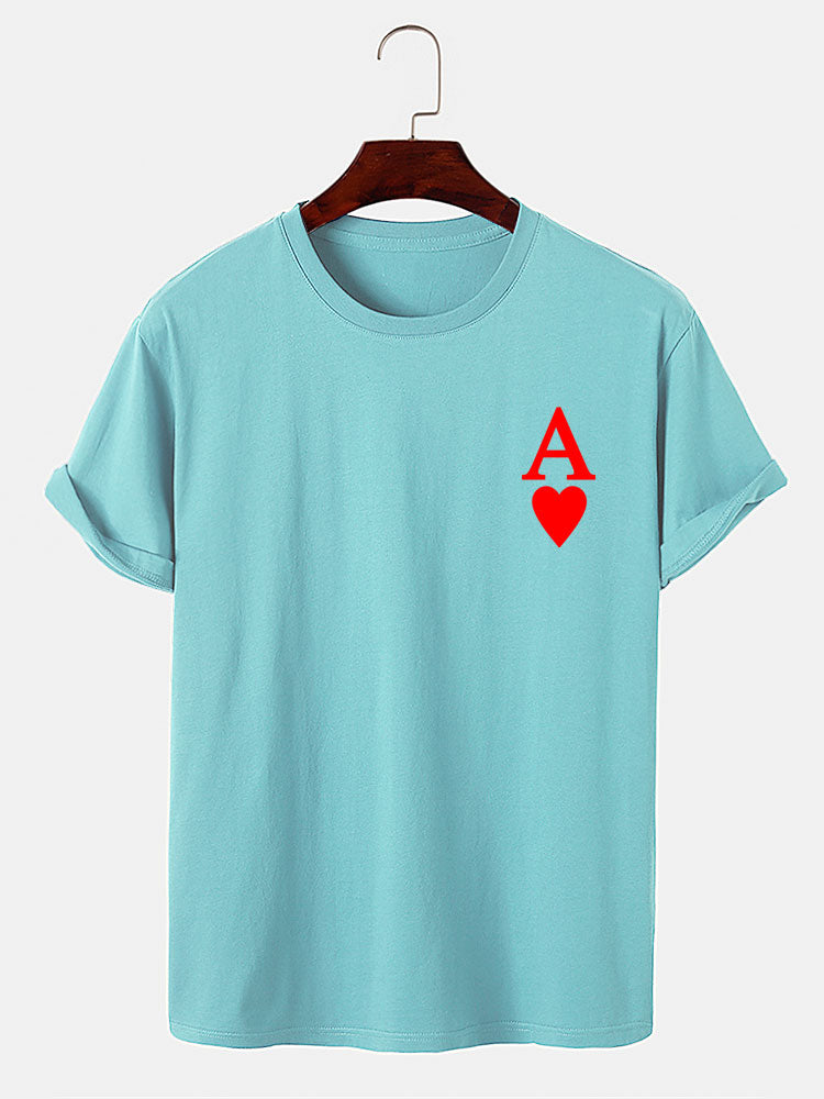 Ace of Hearts Print T-Shirt