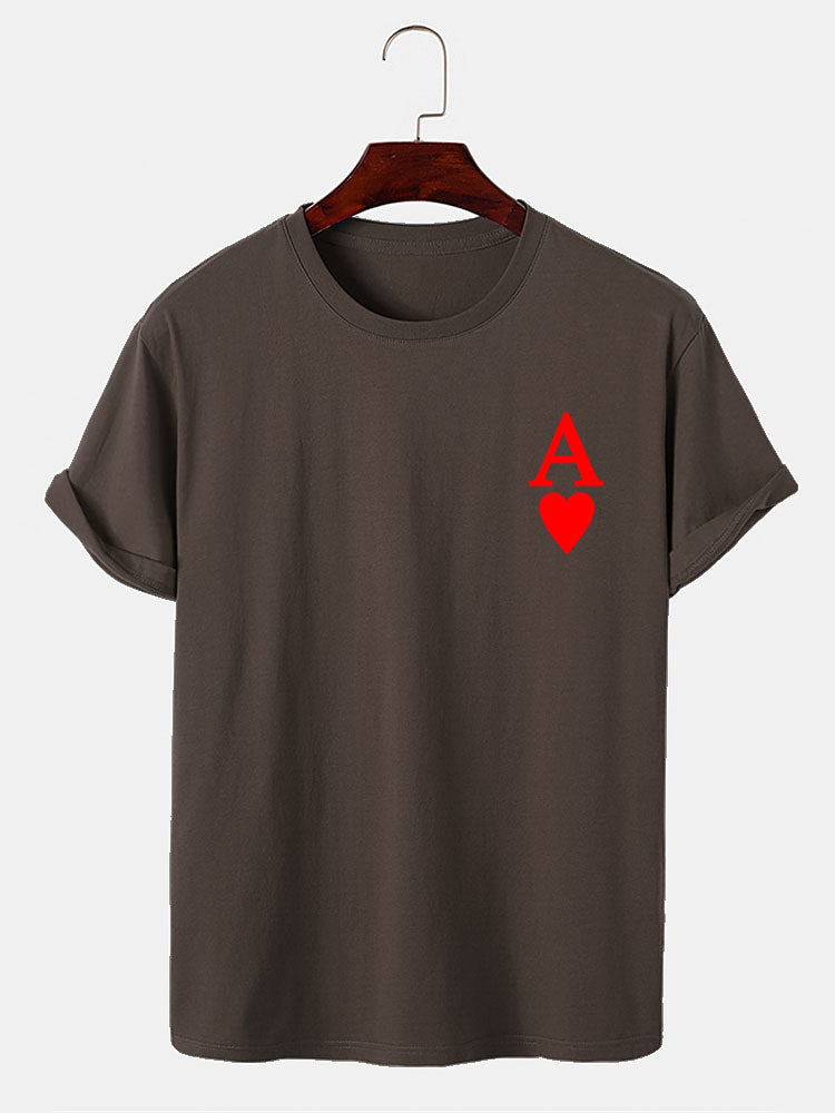 Ace of Hearts Print T-Shirt