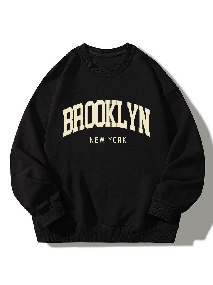 Sweat-shirt décontracté à imprimé Brooklyn