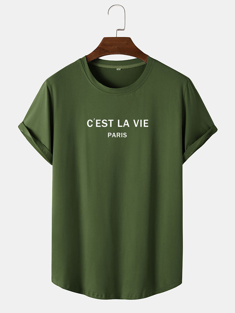 Paris Print Arc Hem T-Shirt