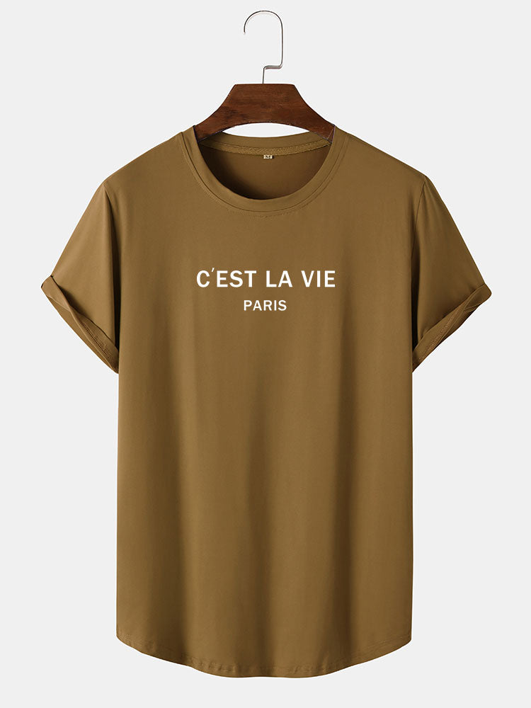 Paris Print Arc Hem T-Shirt