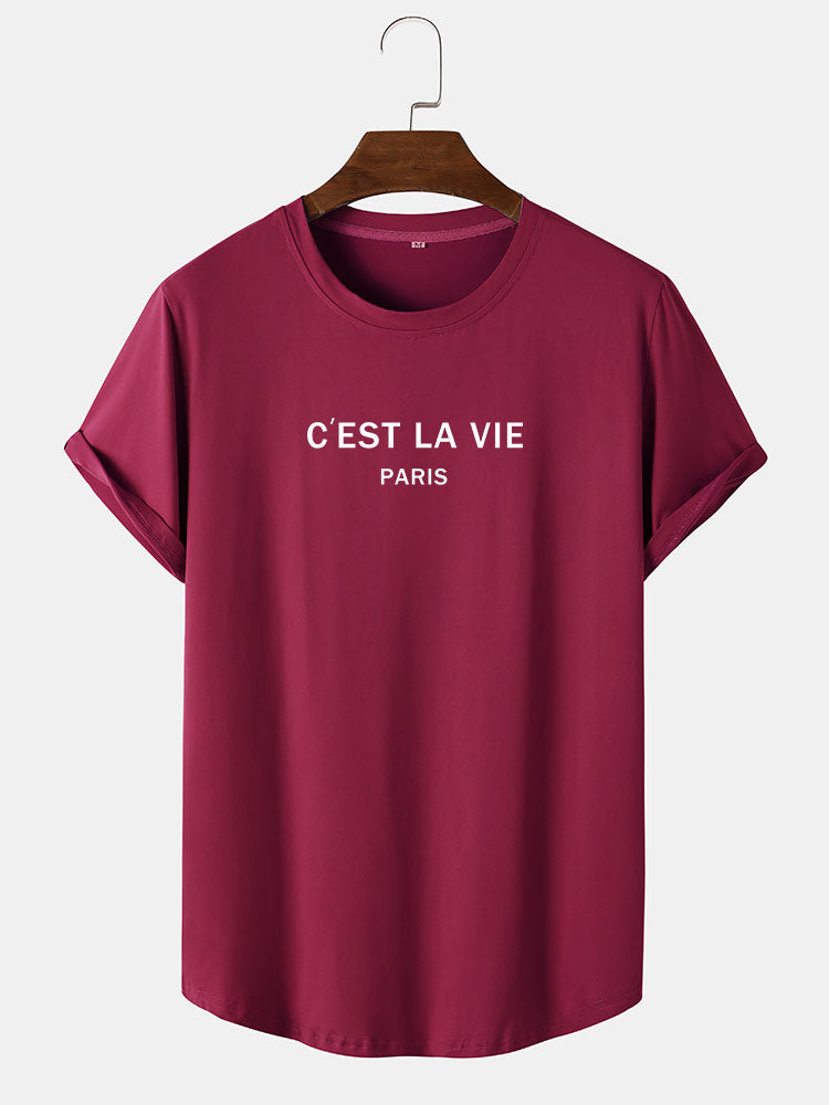 Paris Print Arc Hem T-Shirt