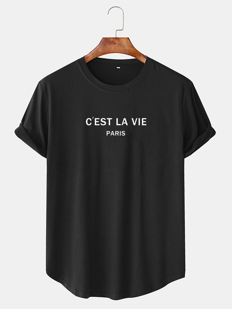 Paris Print Arc Hem T-Shirt