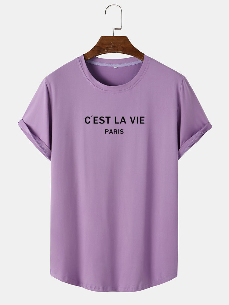 Paris Print Arc Hem T-Shirt