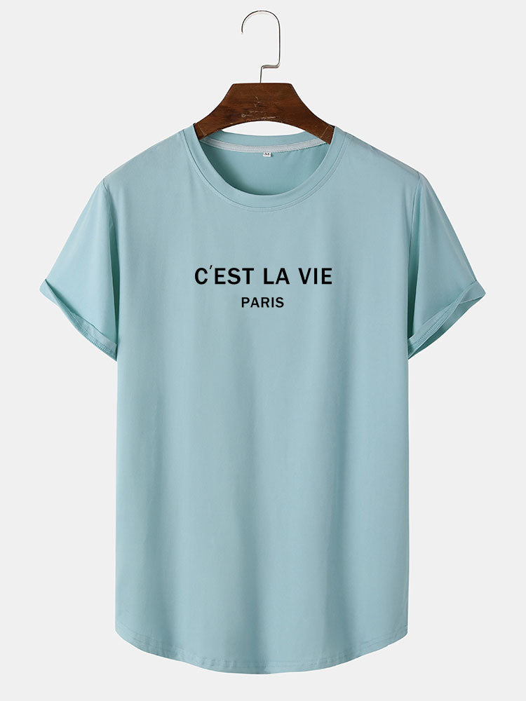 Paris Print Arc Hem T-Shirt