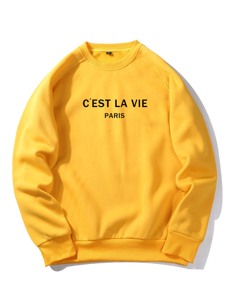 Sweat-shirt imprimé Paris à manches raglan