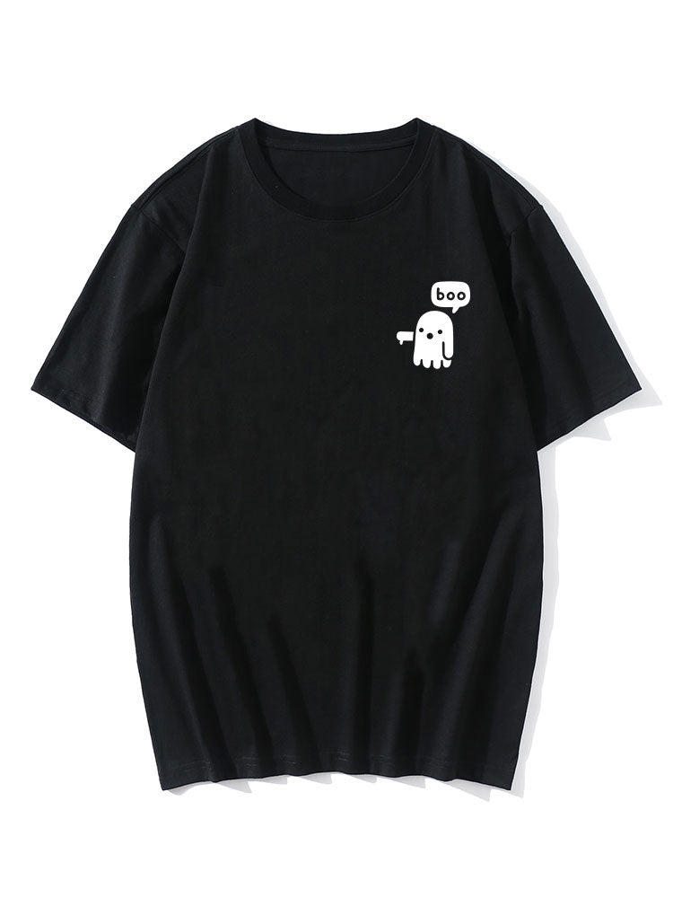 Cartoon Ghost Print T-Shirt