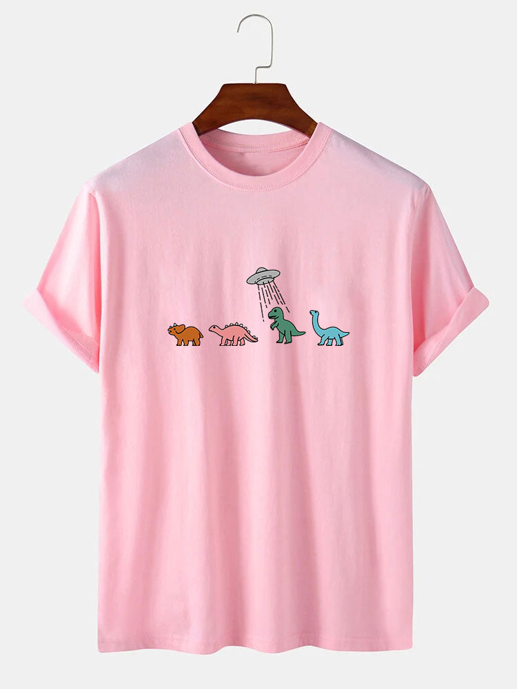 Cartoon Dinosaur Print T-Shirt