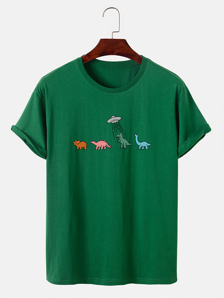 Cartoon Dinosaur Print T-Shirt