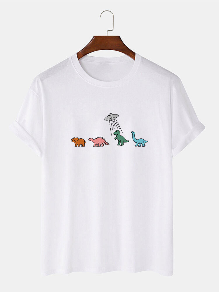 Cartoon Dinosaur Print T-Shirt