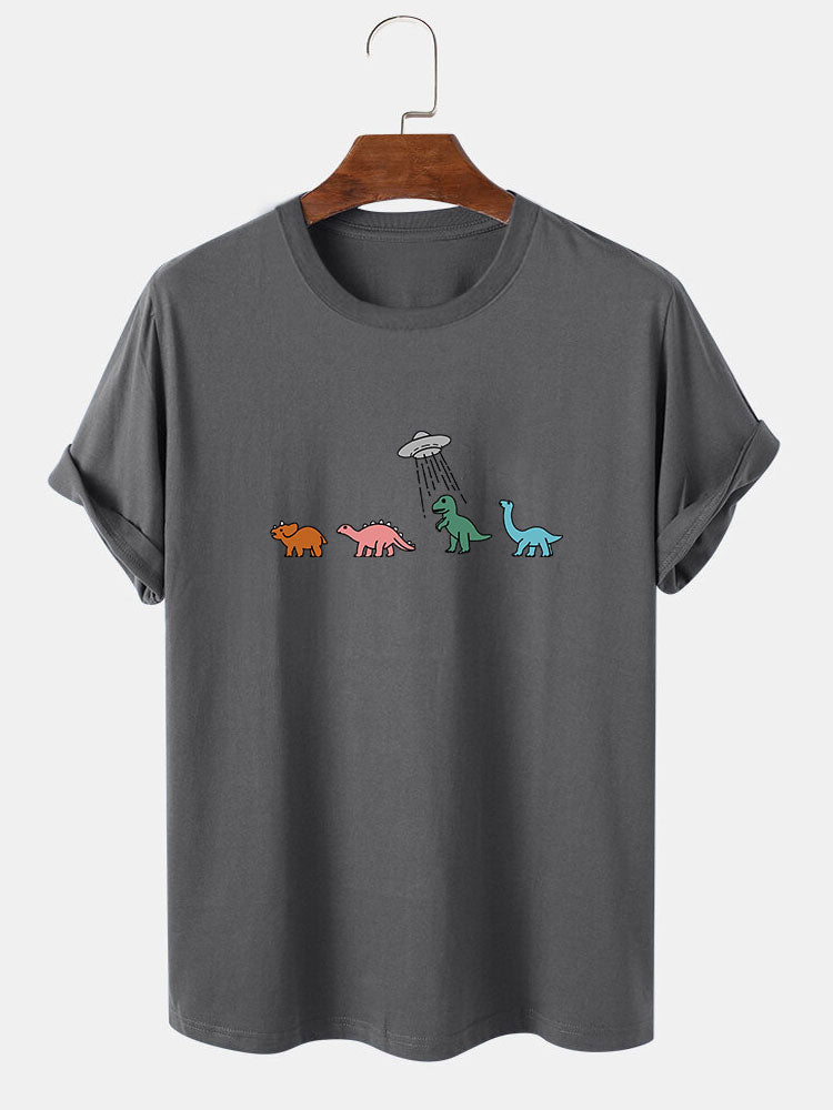 Cartoon Dinosaur Print T-Shirt