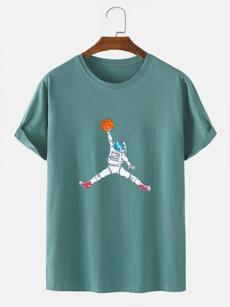 T-shirt imprimé astronaute de basket-ball