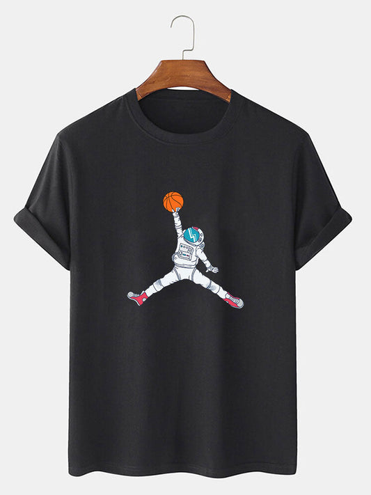 T-shirt imprimé astronaute de basket-ball