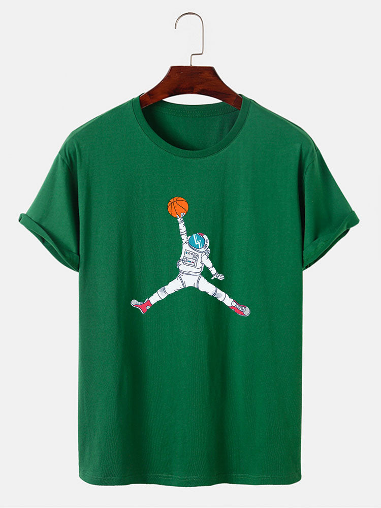 T-shirt imprimé astronaute de basket-ball