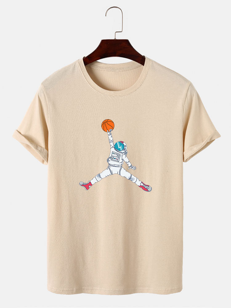 T-shirt imprimé astronaute de basket-ball