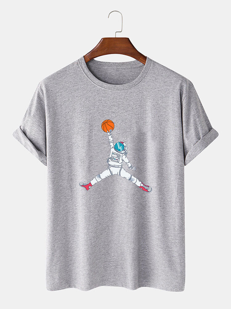 T-shirt imprimé astronaute de basket-ball