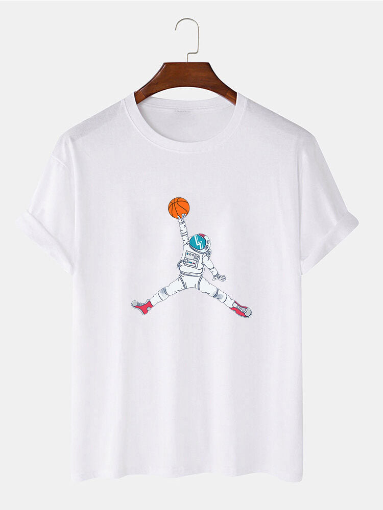 T-shirt imprimé astronaute de basket-ball