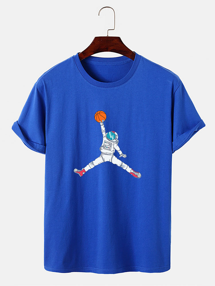 T-shirt imprimé astronaute de basket-ball