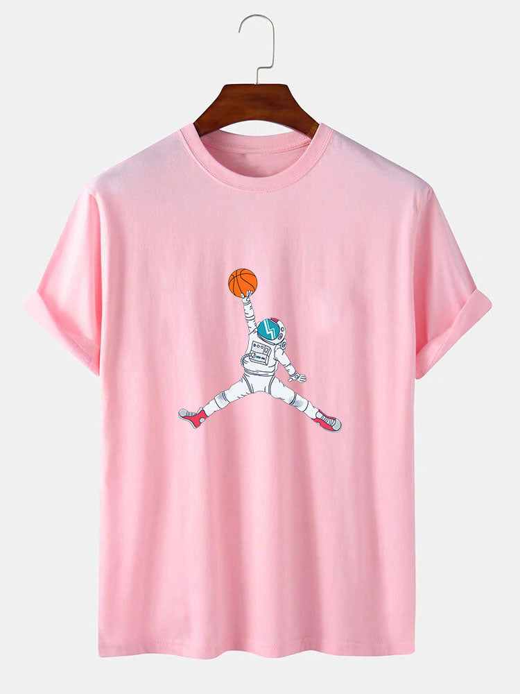 T-shirt imprimé astronaute de basket-ball