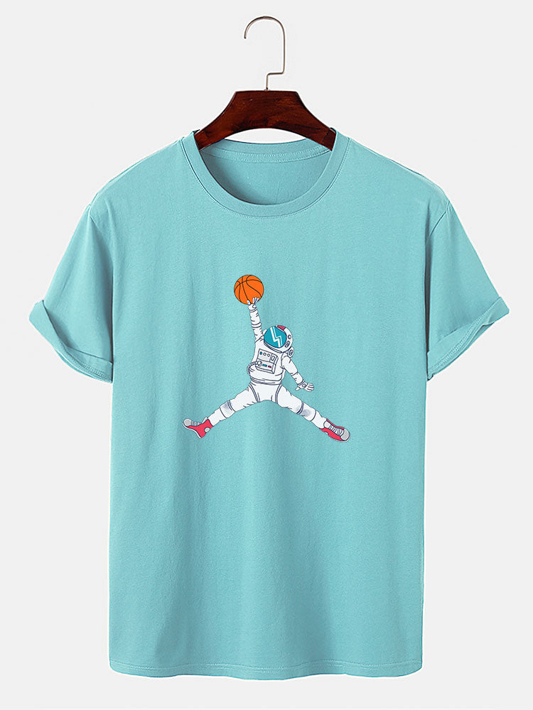 T-shirt imprimé astronaute de basket-ball