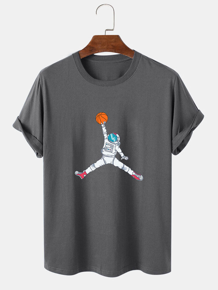 T-shirt imprimé astronaute de basket-ball