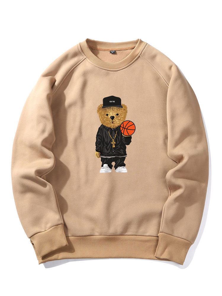 Sweat-shirt imprimé ours basket-ball