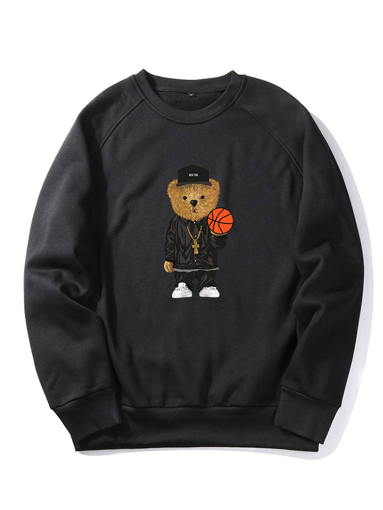 Sweat-shirt imprimé ours basket-ball